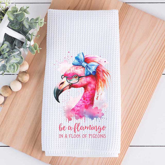 Cute Wholesale Tea Towels - Be A Flamingo